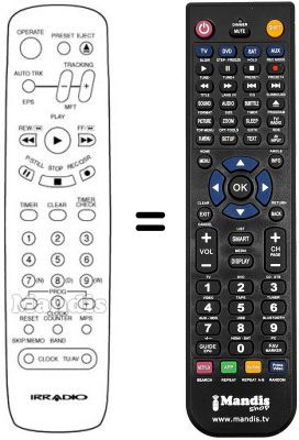 Replacement remote control MV 214