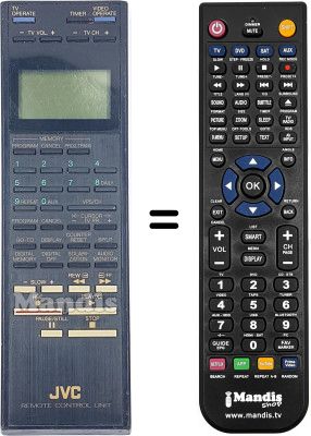 Gleichwertige Fernbedienung JVC HR-D530 E