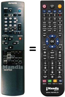 Replacement remote control Aiwa HV-FX700