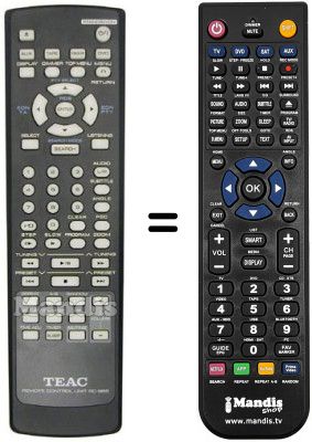Replacement remote control TEAK MC-DV250