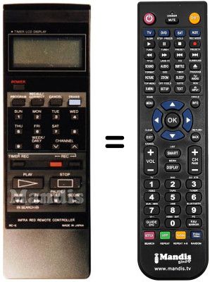 Replacement remote control 076200E001