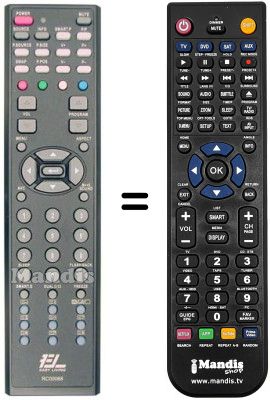 Replacement remote control EASY LIVING EL 2709 HDMI