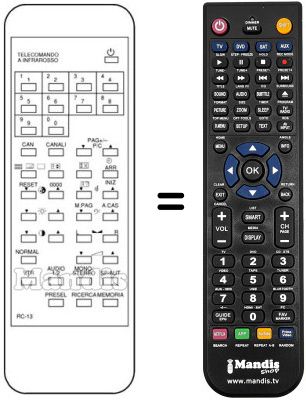 Replacement remote control RC 13