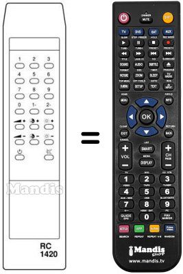 Replacement remote control RC 1420