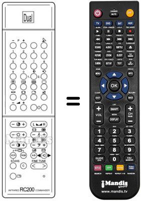Replacement remote control STV DTV 6332 M