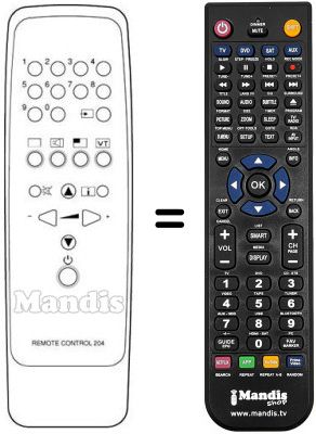 Replacement remote control STV 9678