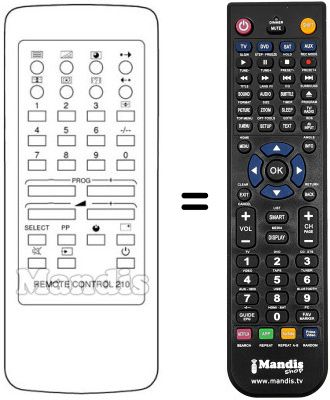 Replacement remote control RC 210