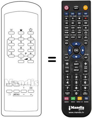 Replacement remote control SCHNEIDER STV 3666