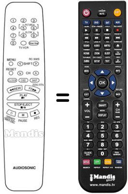 Gleichwertige Fernbedienung RC 302 S