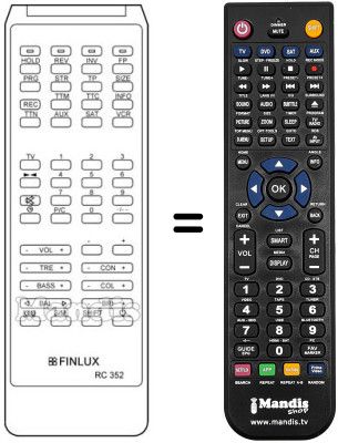 Gleichwertige Fernbedienung RC 352