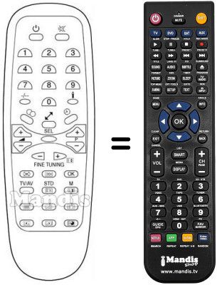 Gleichwertige Fernbedienung Ctc CTR 450 VT