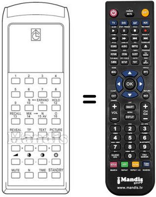 Replacement remote control RC 40