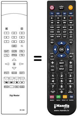 Replacement remote control RC 500