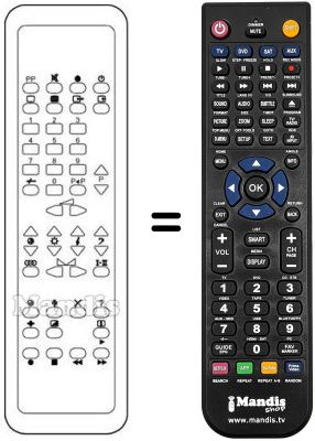 Replacement remote control 4822 218 20746