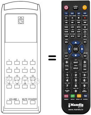 Replacement remote control TC 6050