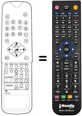 Replacement remote control RC 647340