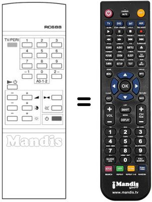 Replacement remote control RC 688