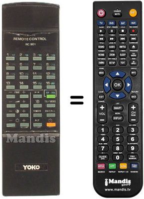 Replacement remote control RC 901