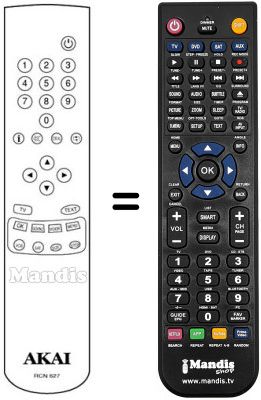 Replacement remote control Akai ST 271 A2