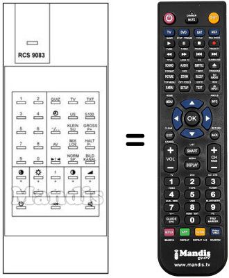 Replacement remote control RCS 9083