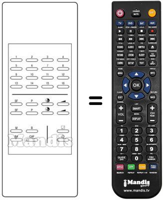 Replacement remote control REM-30 N