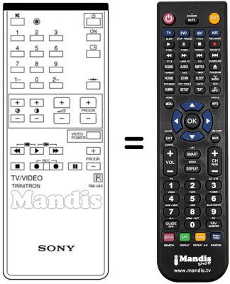 Replacement remote control RM-640