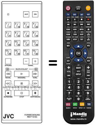 Replacement remote control RM-P72EG