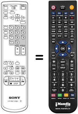 Gleichwertige Fernbedienung RMT-V166 H