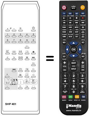 Replacement remote control SHP 401