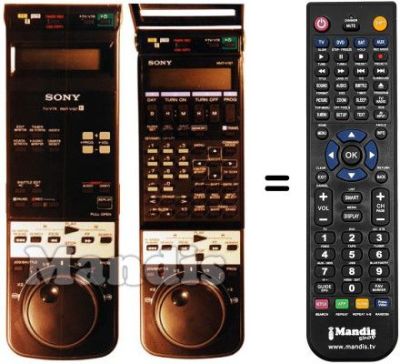 Gleichwertige Fernbedienung Sony SLV-725