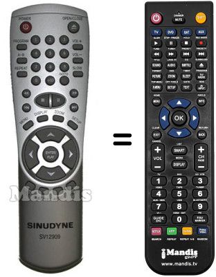 Replacement remote control SV 12909
