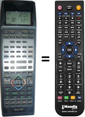 Replacement remote control Sanyo VHR-D5900 I