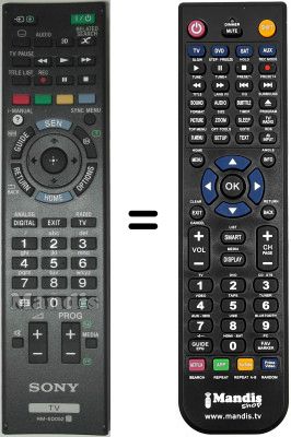 Gleichwertige Fernbedienung Sony KDL-55 HX755