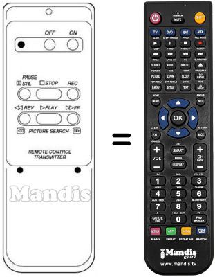 Replacement remote control T 111 VTR