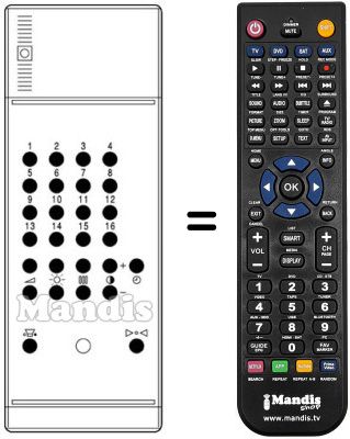 Replacement remote control T 528 A