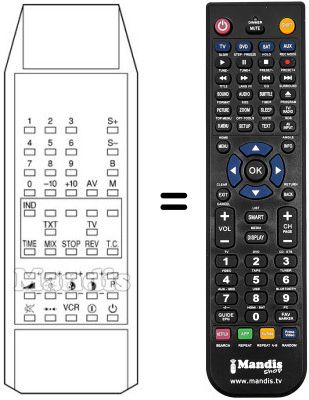 Gleichwertige Fernbedienung LOGIC TELETEXT