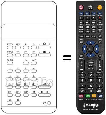 Replacement remote control TC 121