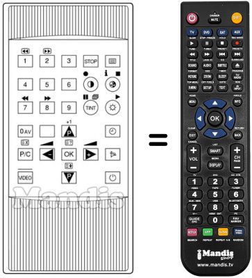Replacement remote control 75 6194
