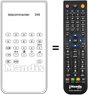 Replacement remote control TC 349
