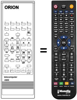 Replacement remote control TELECOMPUTER 4900