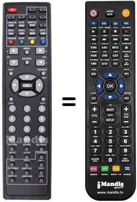 Replacement remote control Sunstech TL-XRI2275