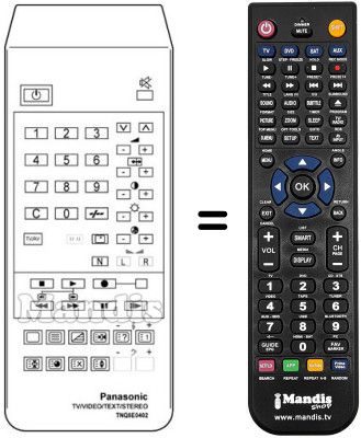 Replacement remote control TNQ 8E 0402