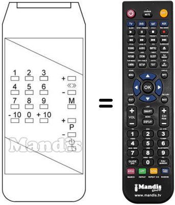 Replacement remote control TP 862