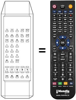 Replacement remote control TP 880