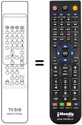 Replacement remote control TV 500