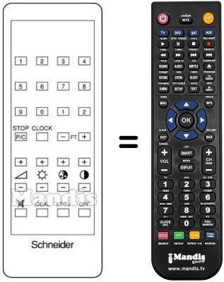Replacement remote control TV 5 MONO