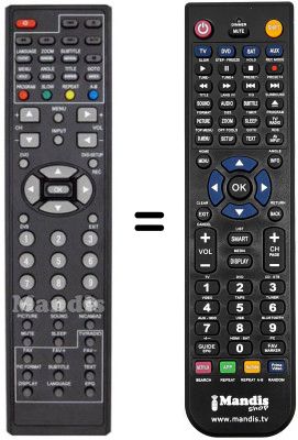 Replacement remote control United TVD 9094 DVBT
