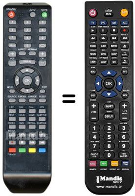Replacement remote control Irradio XTV 2280 AD