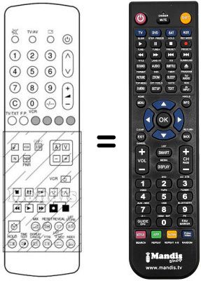 Gleichwertige Fernbedienung Panasonic TX-28A2 CI Gleichwertige Fernbedienung Panasonic TX-28A2 CI