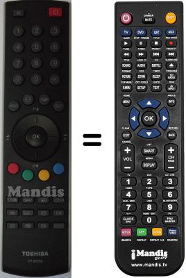 Replacement remote control Toshiba 32 AV 500 P